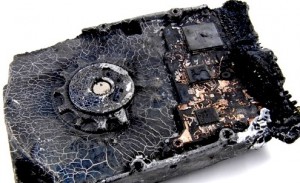 burned-hard-drive